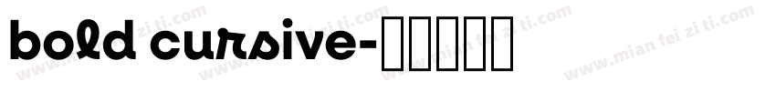 bold cursive字体转换